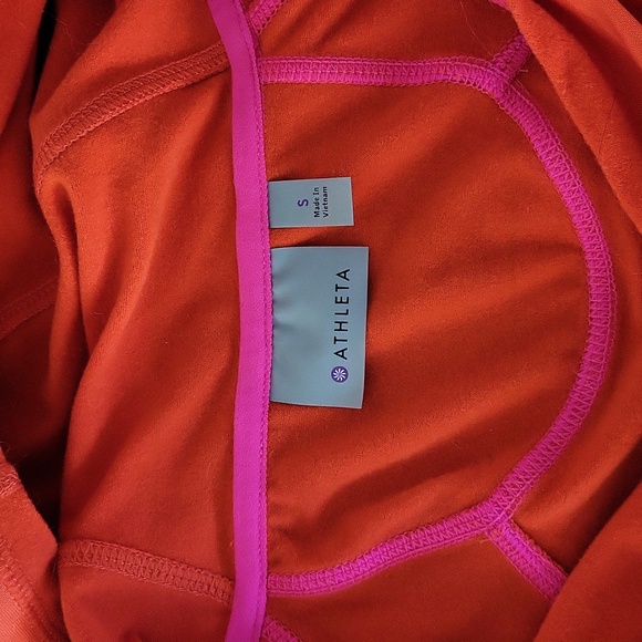**HOST PICK 3.24.25** Athleta Techie Sweatshirt - Bright Orange - S - Picture 5 of 7